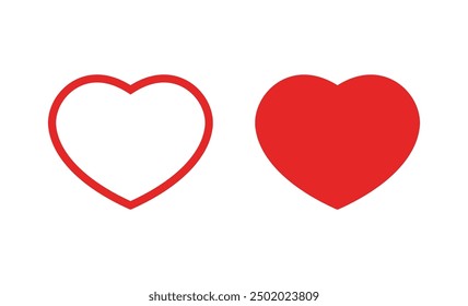 Vector de icono de amor. Vector de icono de corazón. Como el Vector de iconos.