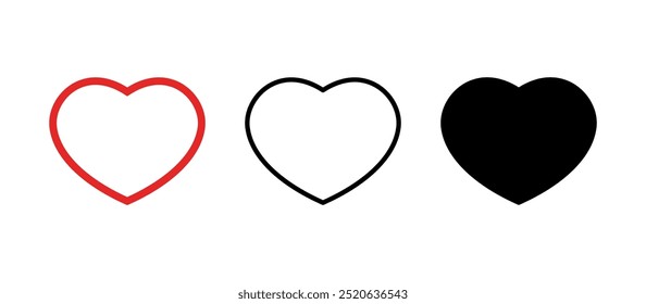 Love icon vector. Heart icon vector. Like icon vector.