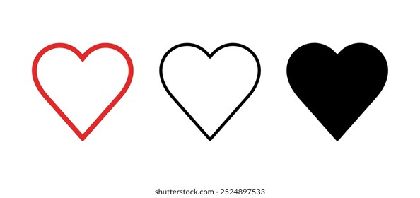 Ícone de amor vetor. Vetor de ícone cardíaco. Como o vetor de ícones.