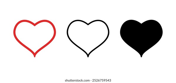 Love icon vector. Heart icon vector. Like icon vector.