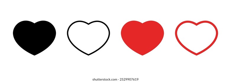 Vector de icono de amor. Vector de icono de corazón. Como el Vector de iconos.