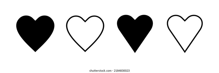 Love icon vector. Heart sign and symbol. Like icon vector.