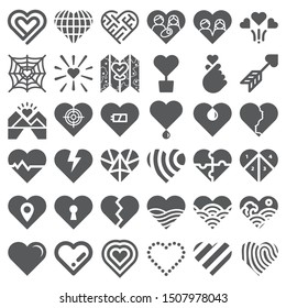 Love icon vector and heart symbol illustration.
