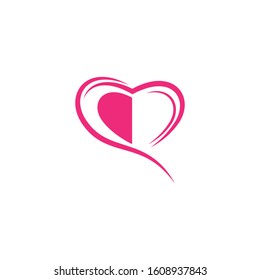 Love  icon Vector Illustration design Logo template