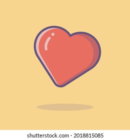 Ilustración vectorial de iconos de amor, diseño moderno de estilo plano