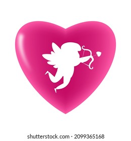 ilustraciones vectoriales de iconos de amor. Concepto de San Valentín. Corazón rosa