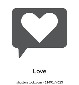 Love icon vector isolated on white background for your web and mobile app design, Love logo concept
