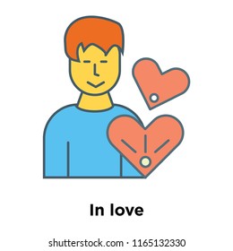In love icon vector isolated on white background, In love transparent sign