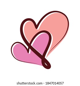 Love icon vector isolated on white background. Flat design love symbol for element design. Vector illustration EPS.8 EPS.10