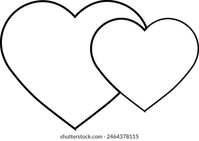 Love Icon Vektorgrafik auf weißem Hintergrund, Logokonzept des Love-Zeichens auf transparentem Hintergrund Umrisskunst