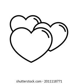 Love icon vector. relationships illustration sign. online dating symbol or logo.