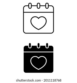 Love icon vector set. relationships illustration sign collection. online dating symbol or logo.