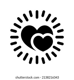 Ilustración de diseño de símbolos vectores de iconos de amor