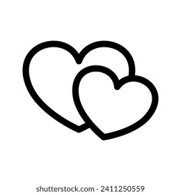 Illustration zum Design von Vektorsymbolen lieben