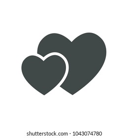 Love Icon Vector. Love symbol. Valentine's Day sign, Flat style for icon, graphic,web design, and logo template.