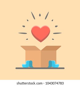 Love Icon Vector. Love symbol. Valentine's Day sign, Flat style for icon, graphic,web design, and logo template.