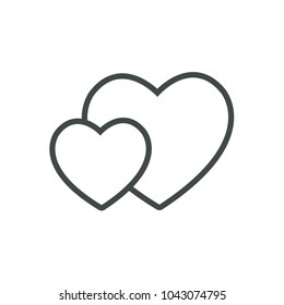 Love Icon Vector. Love symbol. Valentine's Day sign, Flat style for icon, graphic,web design, and logo template.