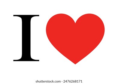 Ich liebe Icon-Vektorgrafik. Valentine, Hochzeit, Jubiläumssymbol.
