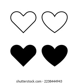 Love icon vector for web and mobile app. Heart sign and symbol. Like icon vector.