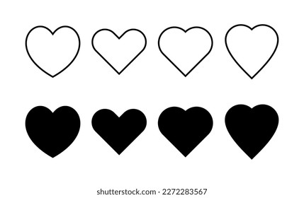 Love icon vector for web and mobile app. Heart sign and symbol. Like icon vector.