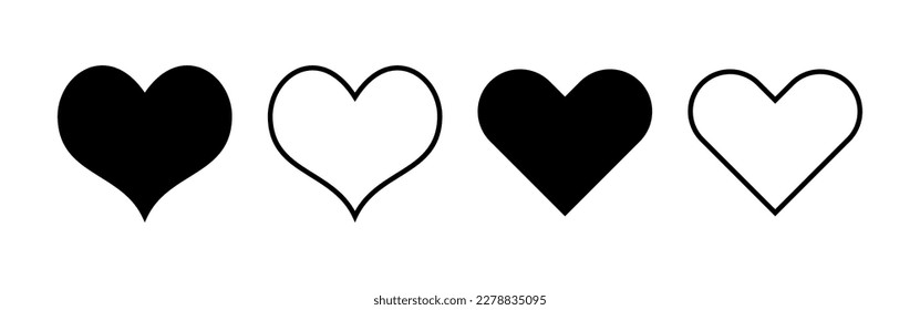 Vector de icono de amor para web y aplicación móvil. Signo y símbolo del corazón. Como un vector de icono.