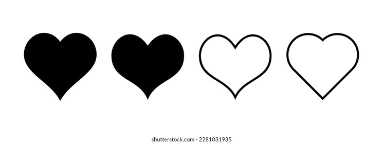 Love icon vector for web and mobile app. Heart sign and symbol. Like icon vector.