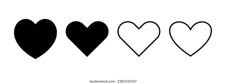 Love icon vector for web and mobile app. Heart sign and symbol. Like icon vector.