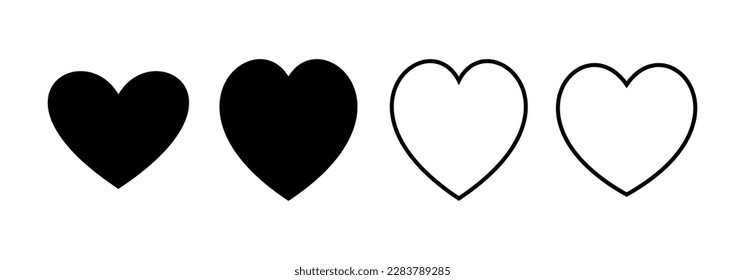 Vector de icono de amor para web y aplicación móvil. Signo y símbolo del corazón. Como un vector de icono.