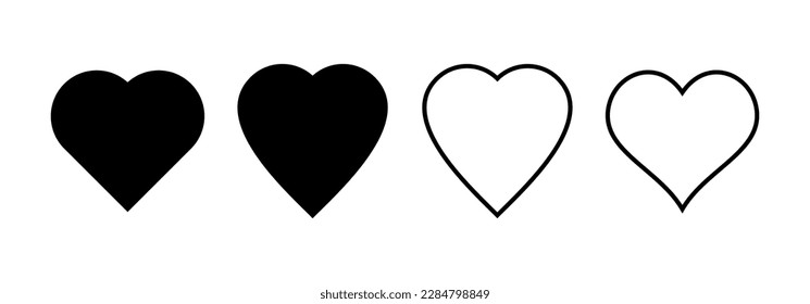 Love icon vector for web and mobile app. Heart sign and symbol. Like icon vector.