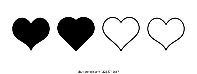 Love icon vector for web and mobile app. Heart sign and symbol. Like icon vector.