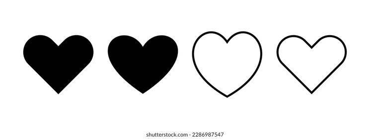 Vector de icono de amor para web y aplicación móvil. Signo y símbolo del corazón. Como un vector de icono.