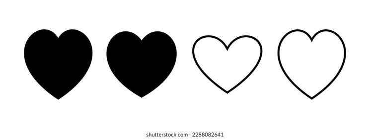 Love icon vector for web and mobile app. Heart sign and symbol. Like icon vector.