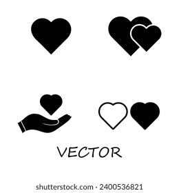 Liebessymbol Vektor für Web- und mobile App. Symbol für Herzzeichen auf weißem Hintergrund, flach angesagte Illustration..eps
