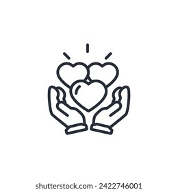 Love icon. vector.Editable stroke.linear style sign for use web design,logo.Symbol illustration.