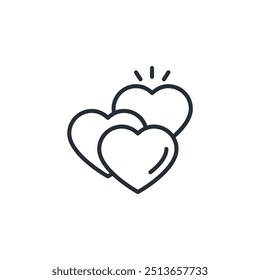 ícone love. vetor.Editável símbolo estilo traço.linear para uso web design,ilustração logo.Symbol.