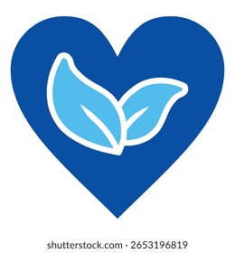Love Icons In Blue Style, Vector Illustration