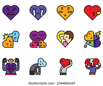 love icons collection.Valentines day, wedding vector design