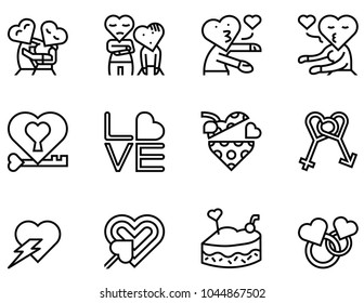 love icons collection.Valentines day, wedding vector design