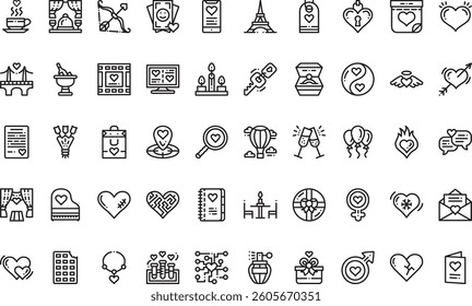 Love icons High-Quality Vector Icons Collection with Editable Stroke. Ideal for Professional and Creative Projects