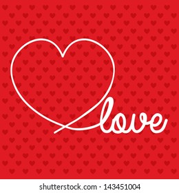 love icons over red background  vector illustration