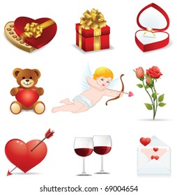 Conjunto de iconos de amor
