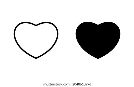 Love icons set. Heart sign and symbol. Like icon vector.