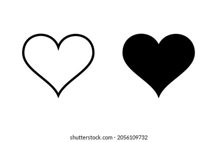 Love icons set. Heart sign and symbol. Like icon vector.