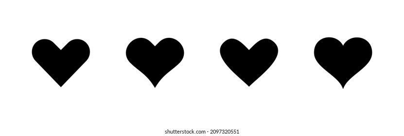 Love icons set. Heart sign and symbol. Like icon vector.