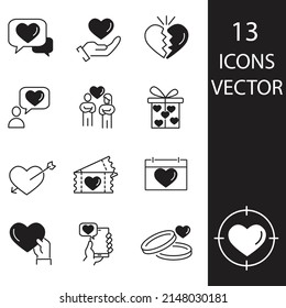 love icons set . love pack symbol vector elements for infographic web