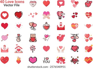 Love Icons Vector Eps File illustration 