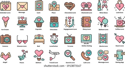Love icons vector illustration , Love Symbol Valentine's Day