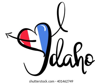 I Love Idaho - Vector Graphic
