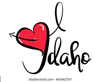 I Love Idaho - Vector Graphic