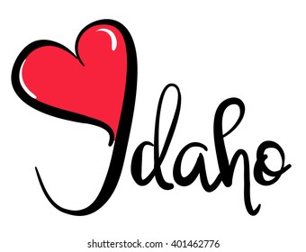 I Love Idaho - Vector Graphic